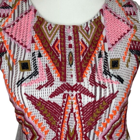 Dolan Left Coast Collection Velia Embroidered Boho Tank Top Blouse Anthro Small - Picture 2 of 11